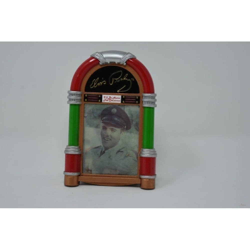 Elvis Presley Jukebox "I'll Be Home For Christmas" Musical Decoration Untested